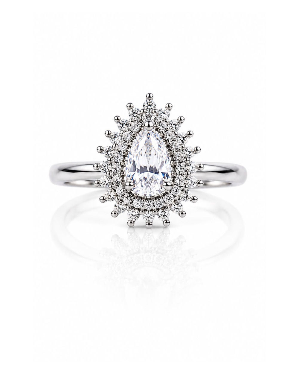 Anel Gota Ajustável Diamond coleção Lumière — vista frontal