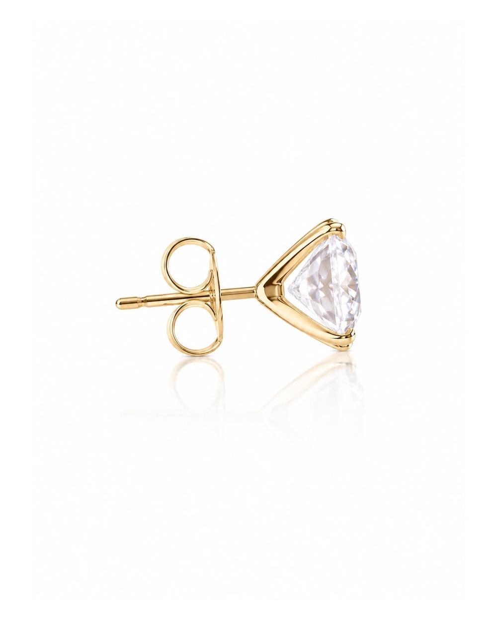 Brinco Ponto de Luz Triangular Gold coleção Lumière — modelo usando