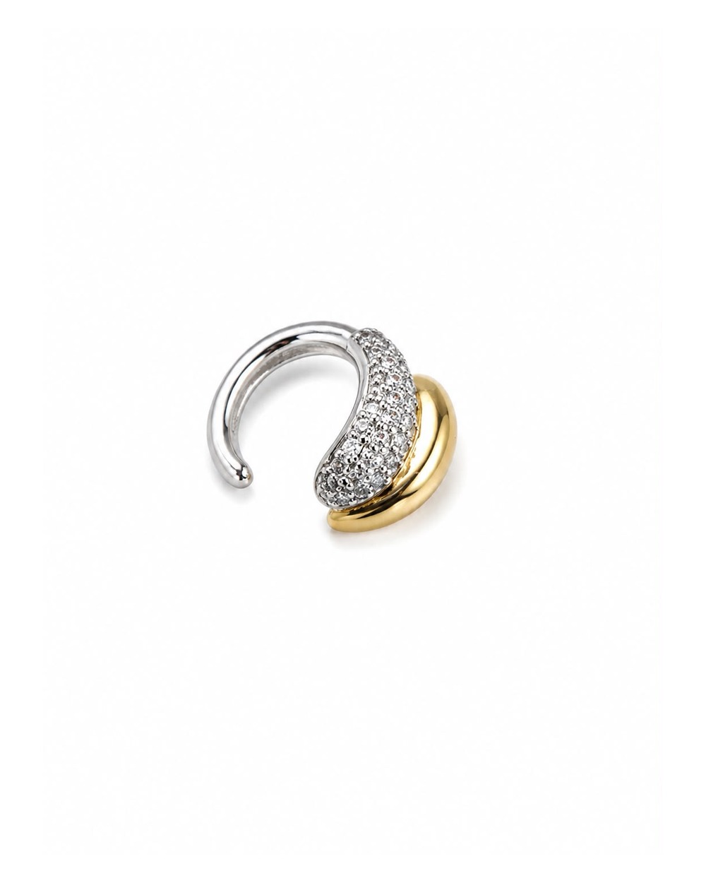 Piercing Ajustável Mesclado Zircônia Gold coleção Lumière — vista frontal