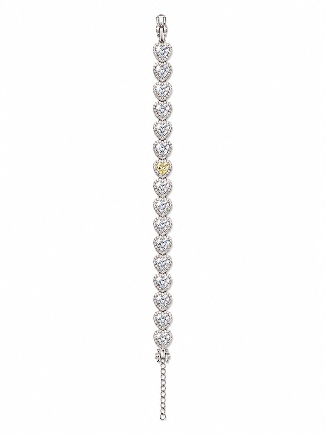 Pulseira Coração Yellow Stone coleção Lumière — peça em fundo branco