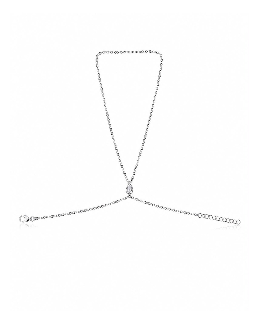 Pulseira Hand Chain Drop Diamond Sparta coleção Lumière — vista frontal